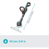 GARDENA Akku-Multi-Reiniger AquaBrush Compact 18V P4A solo, Hartbodenreiniger grau/türkis, ohne Akku und Ladegerät, POWER FOR ALL ALLIANCE