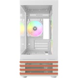 Thermaltake View 170 WS ARGB Snow White, Tower-Gehäuse weiß/holz, Tempered Glass x 2, Holz-Struktur