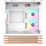 Thermaltake View 170 WS ARGB Snow White, Tower-Gehäuse weiß/holz, Tempered Glass x 2, Holz-Struktur