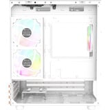 Thermaltake View 170 WS ARGB Snow White, Tower-Gehäuse weiß/holz, Tempered Glass x 2, Holz-Struktur