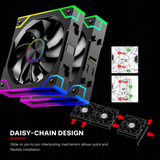 Xilence XPF360.ARGB, Gehäuselüfter schwarz, 3er-Pack, 125 mm