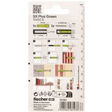 fischer Spreizdübel SX Plus Green 10x50 S K grün, 5 Stück, mit Schraube
