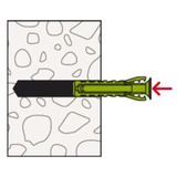 fischer Spreizdübel SX Plus Green 10x50 S K grün, 5 Stück, mit Schraube