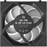 Lian Li UNI FAN SL-INF LCD FLEX 120 Wireless, Gehäuselüfter schwarz,  3er Pack mit Controller, 120 mm