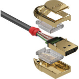 Lindy DisplayPort 1.2 Kabel, Gold Line grau, 5m