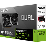 ASUS GeForce RTX 5060 Ti DUAL OC 8GB, Grafikkarte schwarz, DLSS 4, 3x DisplayPort, 1x HDMI 2.1