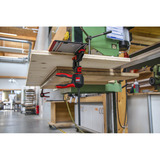 BESSEY 2x Einhand-Tischzwinge mit drehbarem Griff (EZR360-15SET) schwarz/rot, 150 / 60, Für Führungsschienen EZR360
