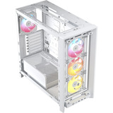 Corsair FRAME 4000D LCD RS ARGB, Tower-Gehäuse weiß, Tempered Glass, Touchscreen