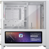 Corsair FRAME 4000D LCD RS ARGB, Tower-Gehäuse weiß, Tempered Glass, Touchscreen