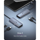 ICY BOX IB-DK4081-SO, Dockingstation aluminium, PD, HDMI, USB-C, USB-A