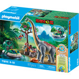 PLAYMOBIL 71819 Dinos Brachiosaurus-Begegnung mit Luftkissenboot, Konstruktionsspielzeug 