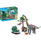 PLAYMOBIL 71819 Dinos Brachiosaurus-Begegnung mit Luftkissenboot, Konstruktionsspielzeug 