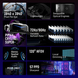 Pimax Crystal Super 57PPD, VR-Brille schwarz