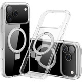 Nevox StyleShell SHOCKFlex mit Standfunktion, Handyhülle transparent, iPhone 17 Pro, kompatibel mit MagSafe