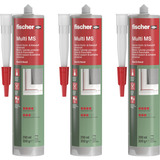 fischer Multi MS 290, Kleber weiß, 3er Pack