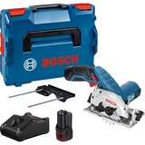 Bosch Akku-Handkreissäge GKS 12V-26 Professional, 12Volt blau/schwarz, 2x Li-Ionen Akku 3,0Ah, in L-BOXX