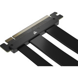 Corsair Premium PCIe 5.0 ×16 Riser-Kabel, Verlängerungskabel schwarz, 175mm, Schwarz