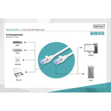 Digitus Patchkabel CAT 5e SF/UTP 0,5m grau, 0,5 Meter