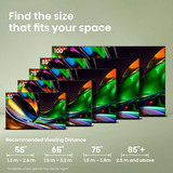 Hisense 65UR8DS RGB MiniLED, LED-Fernseher 164 cm (65 Zoll), schwarz/dunkelgrau, UltraHD/4K, Hi-View AI Engine RGB, 180Hz Panel