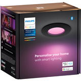 Philips Hue White & Color Ambiance Slim Einbauleuchte 90 mm, LED-Leuchte schwarz