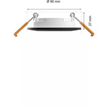 Philips Hue White & Color Ambiance Slim Einbauleuchte 90 mm, LED-Leuchte schwarz