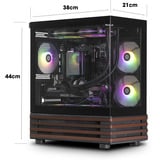 Thermaltake LCGS View 170WS, Gaming-PC schwarz/holz, Windows 11 Home