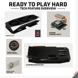 XFX Radeon RX 9060 XT Mercury OC, Grafikkarte schwarz, RDNA4, GDDR6, 2x DisplayPort, 1x HDMI 2.1
