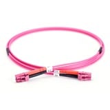 Digitus LWL Patchkabel, Duplex, LC > LC Stecker, Multimode OM4 hellviolett, 5 Meter