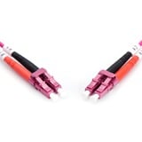 Digitus LWL Patchkabel, Duplex, LC > LC Stecker, Multimode OM4 hellviolett, 5 Meter