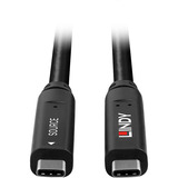 Lindy USB 3.2 Gen 2 & DP 1.4 Typ C Hybridkabel, Verlängerungskabel schwarz, 10m