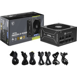 MSI MAG A650GLS PCIE5, PC-Netzteil schwarz, 1x 12-Pin High Power GPU, 2x PCIe, Kabelmanagement, 650 Watt