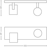 Philips Hue White Ambiance Runner Doppelspot, LED-Leuchte weiß, inkl. Dimmschalter