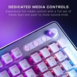 Turtle Beach Vulcan II Max, Gaming-Tastatur weiß/transparent, DE-Layout, TITAN II Optical Red