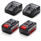 EINHELL Akku-Rasenmäher GE-CM 43 Li M Kit, 18Volt rot/schwarz, 2x Li-Ionen Akku 4,0Ah