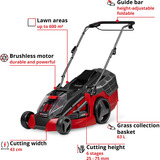 EINHELL Akku-Rasenmäher GE-CM 43 Li M Kit, 18Volt rot/schwarz, 2x Li-Ionen Akku 4,0Ah