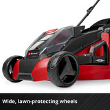 EINHELL Akku-Rasenmäher GE-CM 43 Li M Kit, 18Volt rot/schwarz, 2x Li-Ionen Akku 4,0Ah