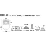 High Peak Tunnelzelt Torri 4.0 dunkelgrau/grün