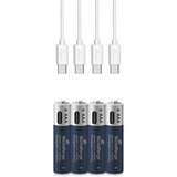 MediaRange USB-C Li-Ion Akku, Mignon AA I 1.5V | 500 mAh, 4erPack 4 Stück