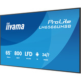 iiyama LH6566UHSB-B1AG, Public Display schwarz (matt), UltraHD/4K, VA, HDMI, USB-C
