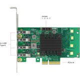  DeLOCK PCIe x4>4x ext. USB 3.0 Quad C.LP 