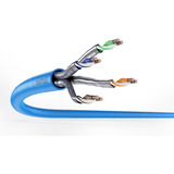 Digitus Professional Cat.6a U/FTP Verlegekabel simplex, Cca blau, 305 Meter Easy Pull Box