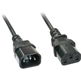 Lindy IEC C14 an IEC C13 Verlängerunskabel, Verlängerungskabel schwarz, 2m