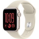 Apple Watch SE 3, Smartwatch silber, 40 mm, Sportarmband Sand S/M