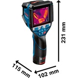 Bosch Akku-Wärmebildkamera GTC 600 C Professional, 12Volt, Thermodetektor blau/schwarz, ohne Akku und Ladegerät, L-BOXX