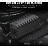 Corsair MP700 PRO 2 TB, SSD schwarz, PCIe 5.0 x4 | NVMe 2.0 | M.2 2280, mit Luftkühler