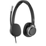 HP Poly Mission 625 kabelgebundenes Stereo-USB-Headset BULK schwarz, USB Type-C und Type-A, Kunstleder-Ohrpolster (Oberflächenmaterial)