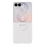 Samsung Silicone Ring Magnet Case, Handyhülle creme, für Galaxy Z Flip8