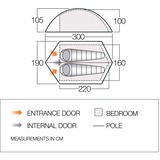 Vango Tunnelzelt Blade 200 grün, mit Vorraum für Gepäck