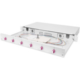 Digitus LWL Spleißbox, 1HE, bestückt, LC, OM4 grau