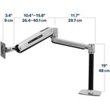 Ergotron LX Monitor Arm Steh-Sitz, Monitorhalterung aluminium